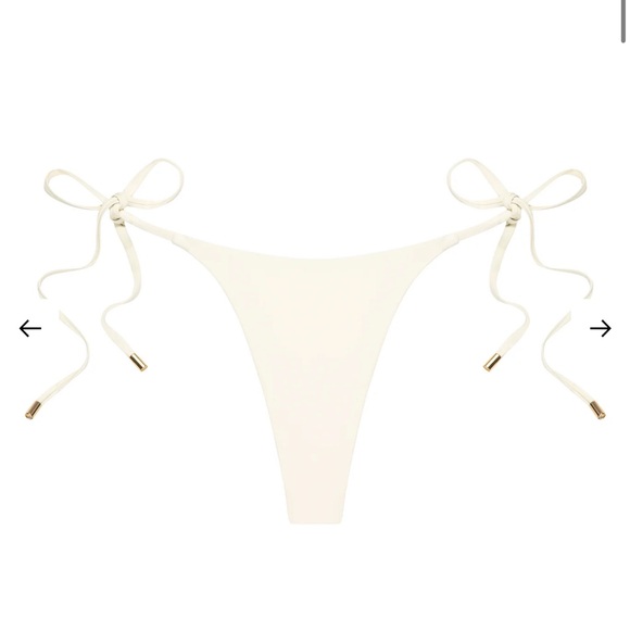 Monday swimwear set ( Cala roja top ivory- size M Palma bottom ivory- size M - Picture 3 of 7